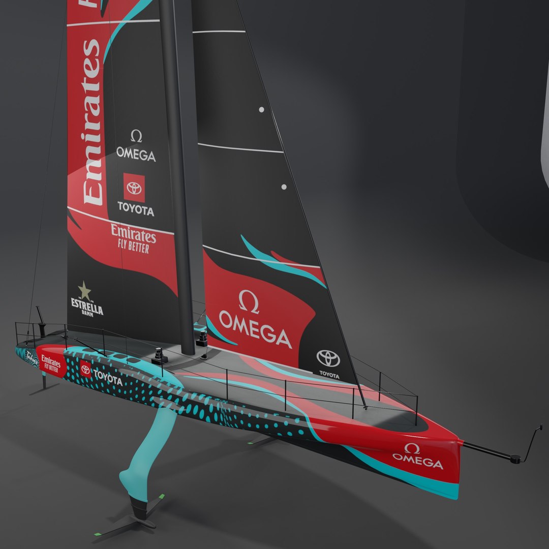 AC75 New Zealand Taihoro America Cup Race Yacht 3D Model Hydrofoil ...