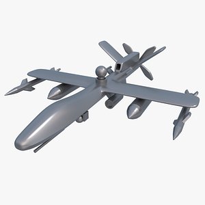 3D Drone Concept UAV Military model