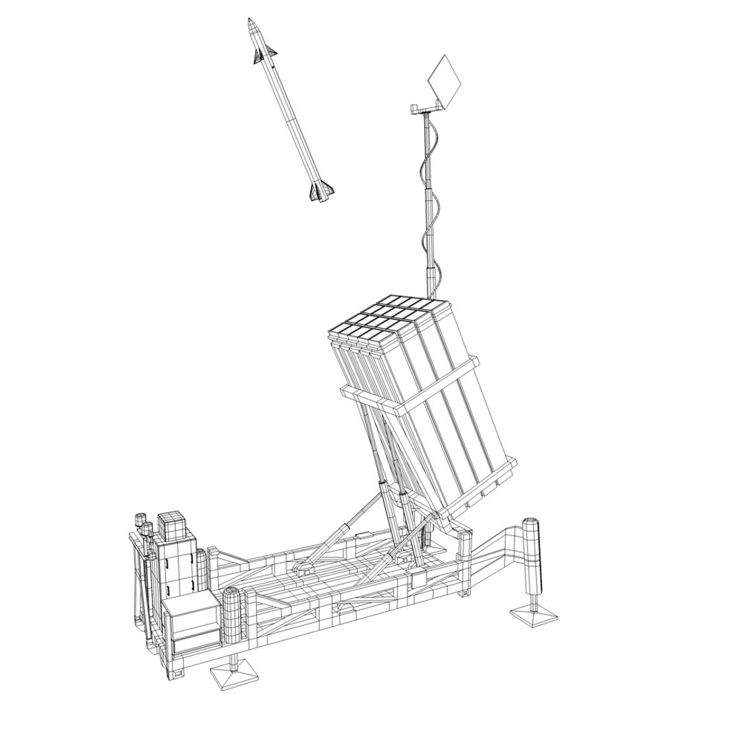 Realistic Iron Dome 3d 3ds