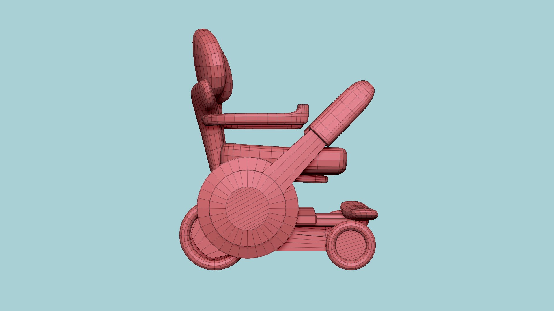 Tech Wheelchair B02 Full Black - Disability Character Design Model ...