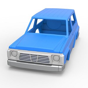 Diecast Shell of vintage SUV Scale 1 to 25 3D model