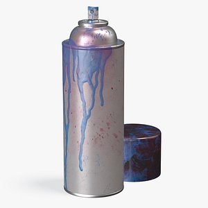 Used Cans of Spray Paint White model