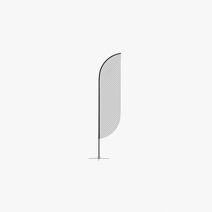 promo flag feather 3D model