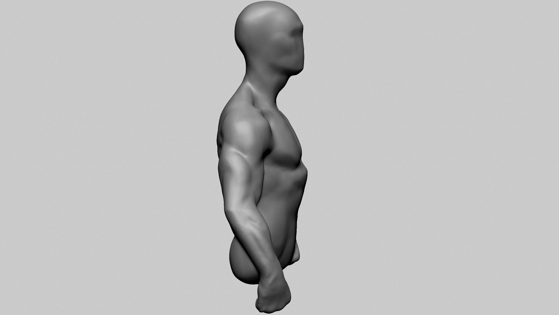 Base Male Torso B 3D Model - TurboSquid 2198875
