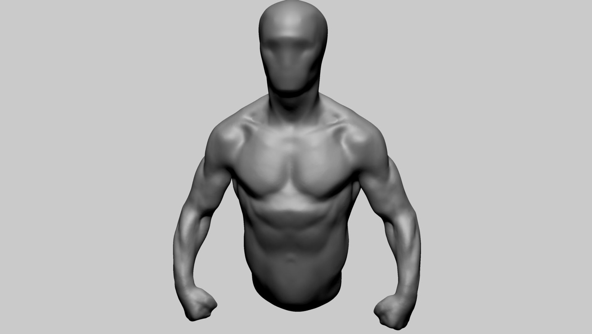 Base Male Torso B 3D Model - TurboSquid 2198875