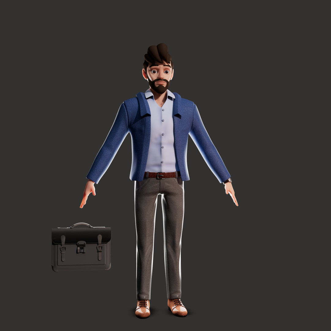 Cartoon Man Rigged model - TurboSquid 2174180