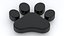 Dog Paw Print Black
