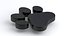 Dog Paw Print Black