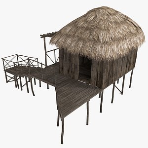 3ds max beach bungalow