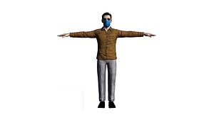 Man with mask 3D