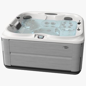 Jacuzzi J475 Spa Hot Tub Porcelain with Water 3D model