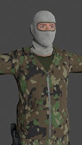 Man Tactical Soldier model Ready for games