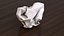 3D crumpled ball paper lined model