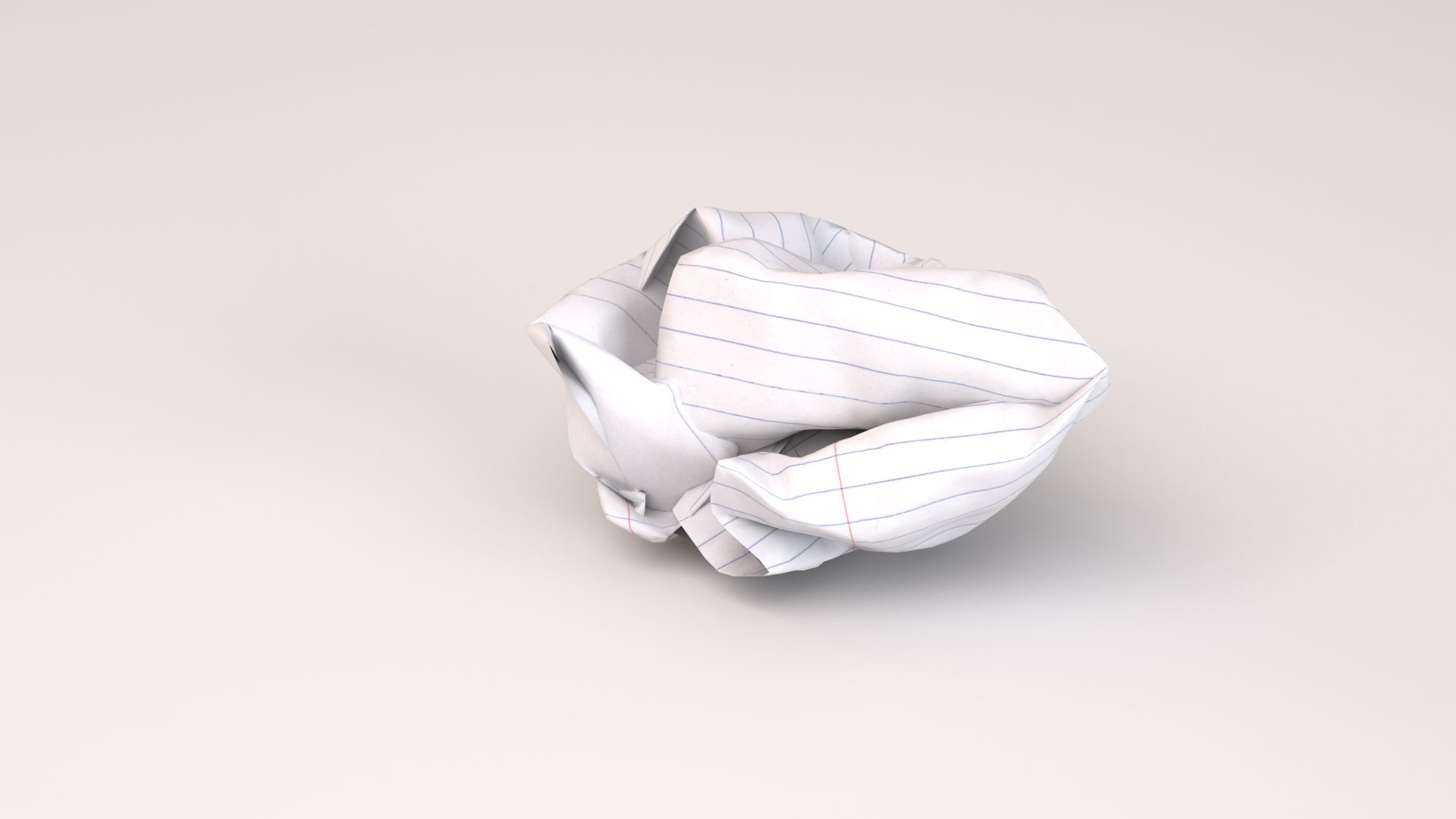 3D Crumpled Ball Paper Lined Model - TurboSquid 1675936