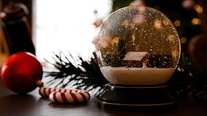 Snow Globe 3d Scene 3D