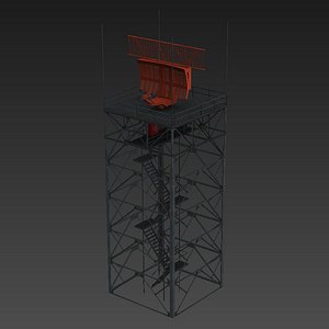asr-9 airport surveillance radar 3D model