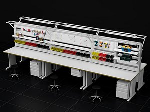 Industrial Workbench And Electronic Lab Station System model