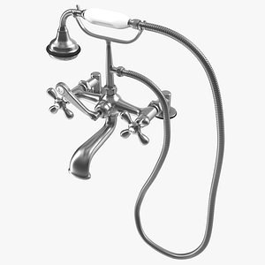 3d model classic bath shower mixer