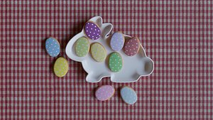 Bunny Plate with Egg Cookies