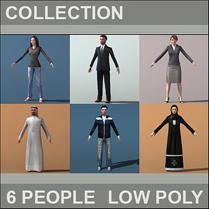 civilian characters individual 3d 3ds