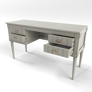 bourbon desk grey 3D