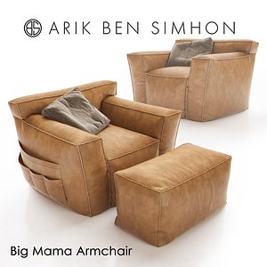 big mama armchair arik 3d obj