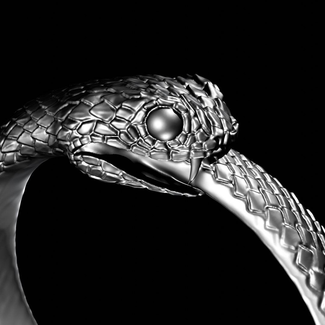 Ouroboros Snake Ring 3D Model - TurboSquid 2341064