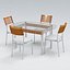 chair table set 3d model
