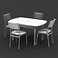 chair table set 3d model