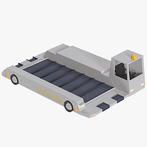 Cartoon Pallet Cargo Transporter 07 Lowpoly Airport Vehicle PBR