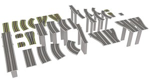 Low Poly Road and Highway Pack