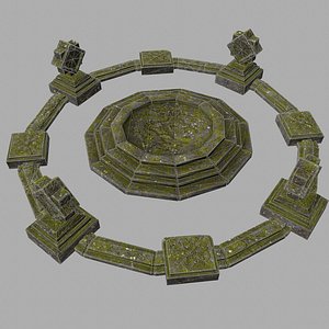 temple stone 3D