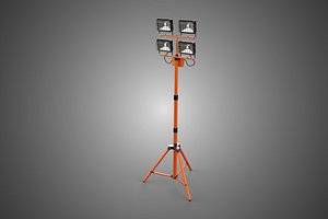 TRIPOD TELESCOPIC FOUR 4 LED LAMP SPOT FLOOD LIGHT POLE STANDING