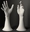 Male hands pose realistic print model