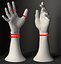 Male hands pose realistic print model