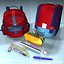 backpack school tools 3d model