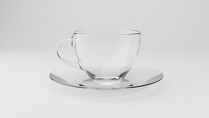 3D Tea cup glass