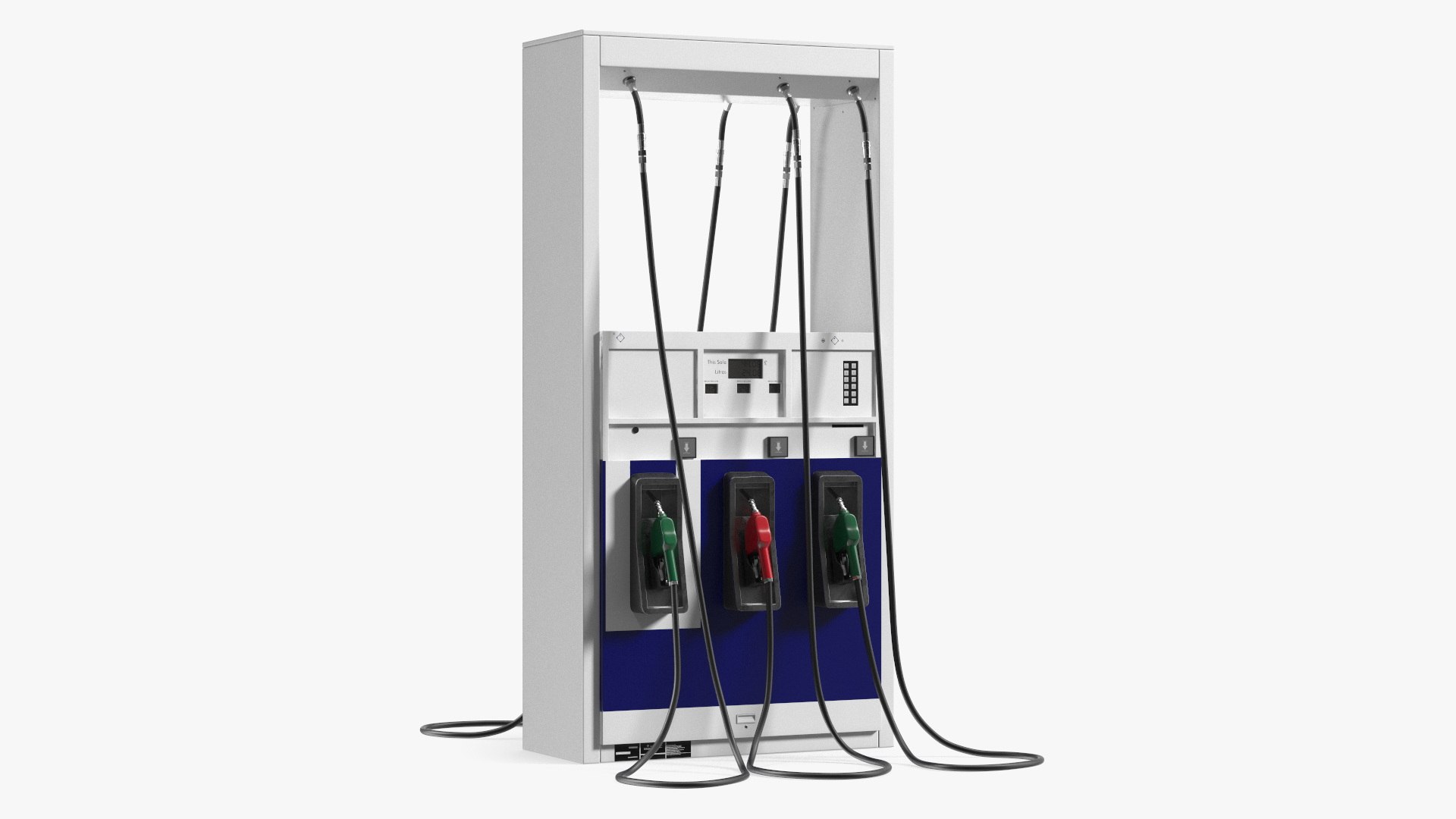 Gas Pump Blue 3D model preview