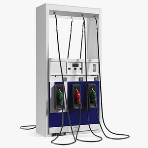 3D Gas Pump Blue