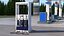 Pompa di benzina blu
