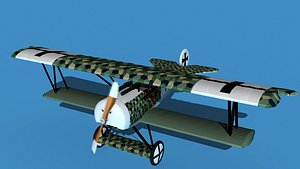 3D Fokker D-VI V05 model