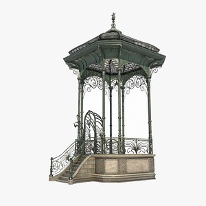 3D Vintage French style pavilion model