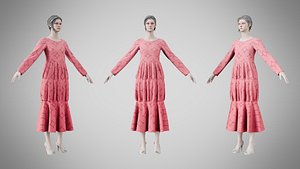 Dress 25 Ultra Red With Design