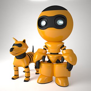 Robot and dog
