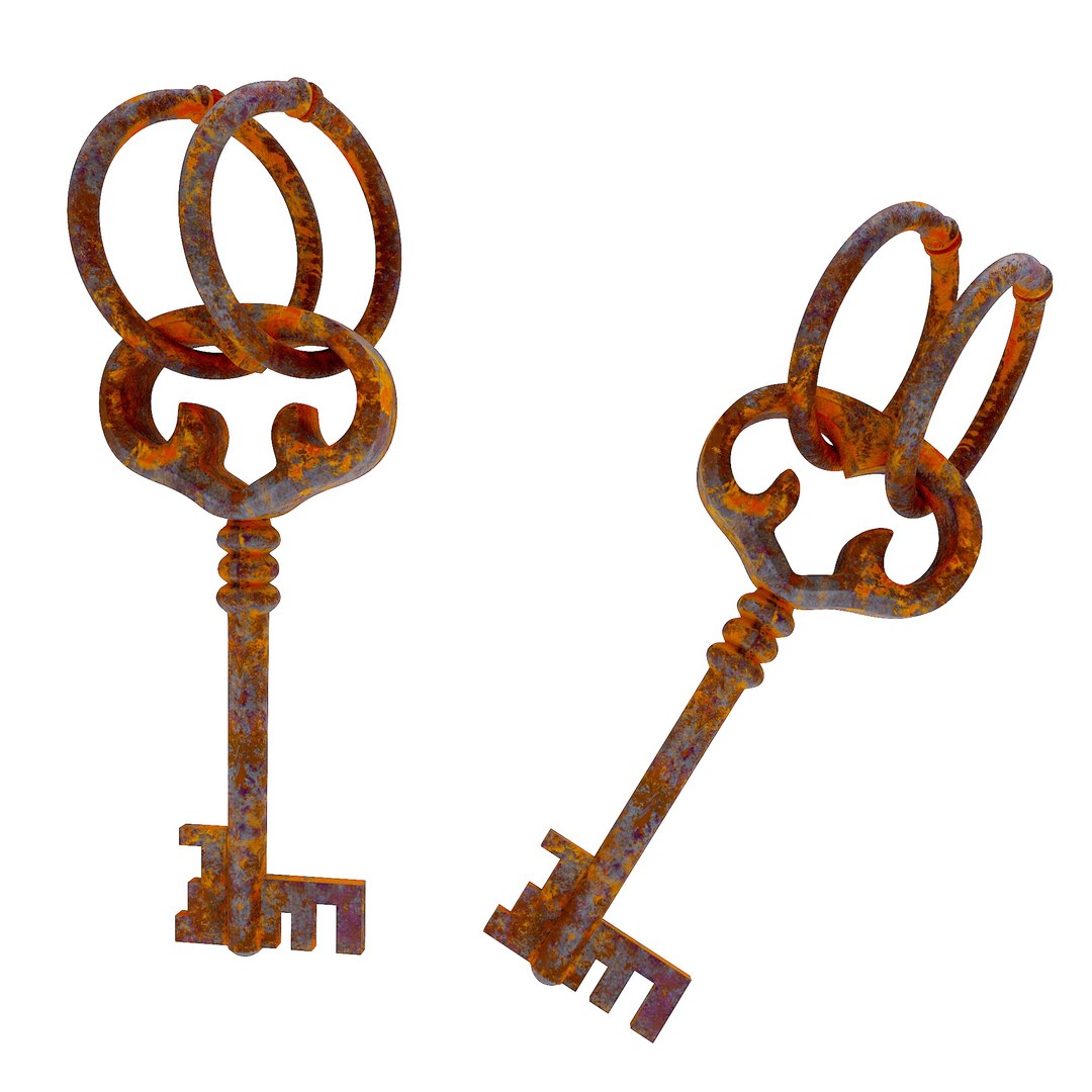 3D Antique Rusty Key Model - TurboSquid 1983275
