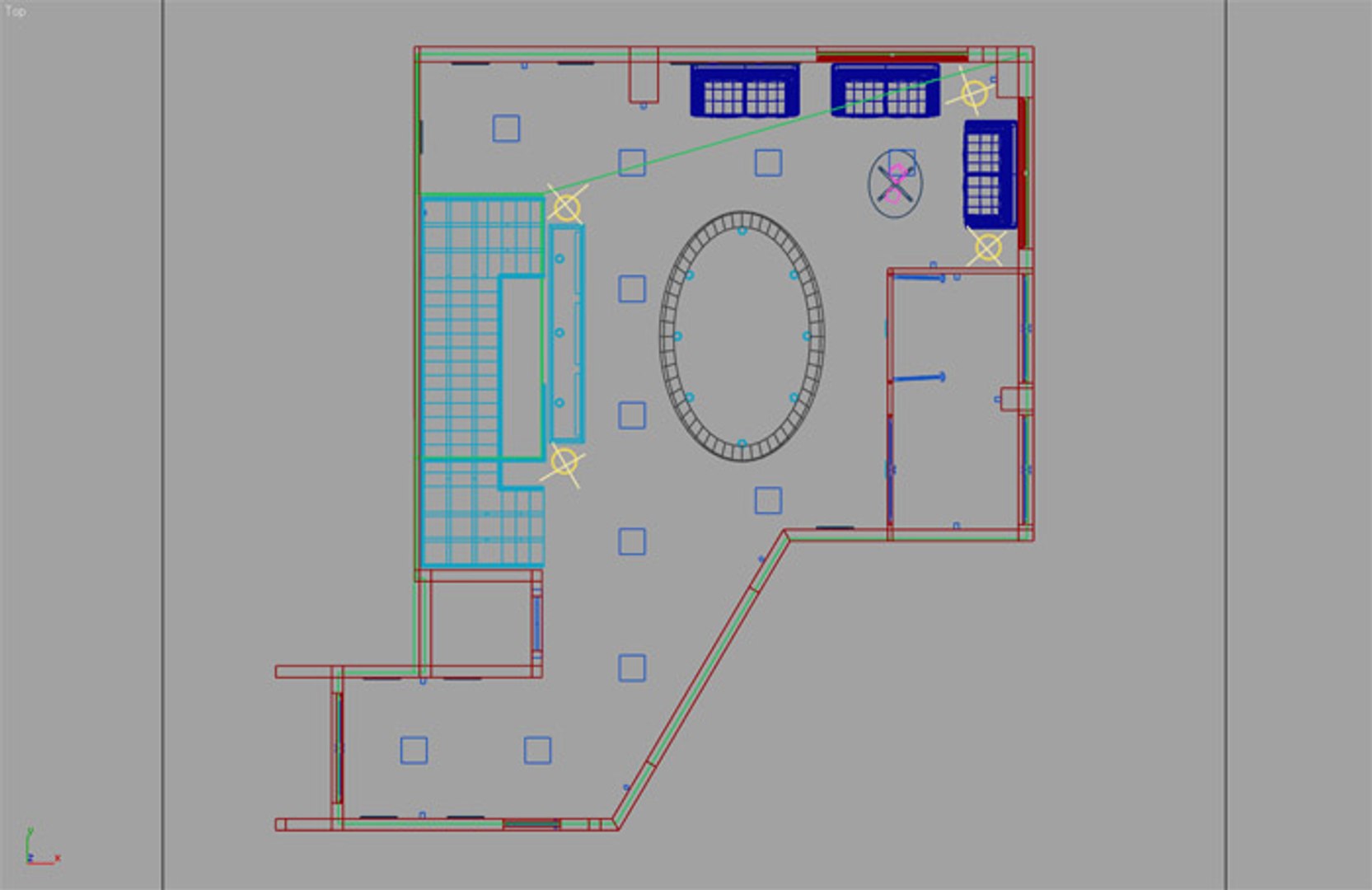 Complete Reception Scene 3d Model