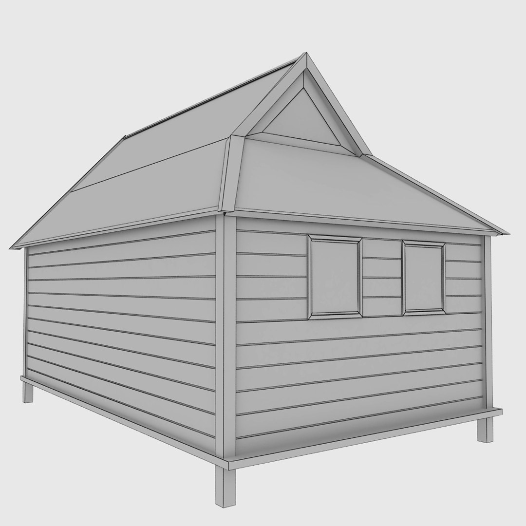 Medium Wooden House 3d Model 4332