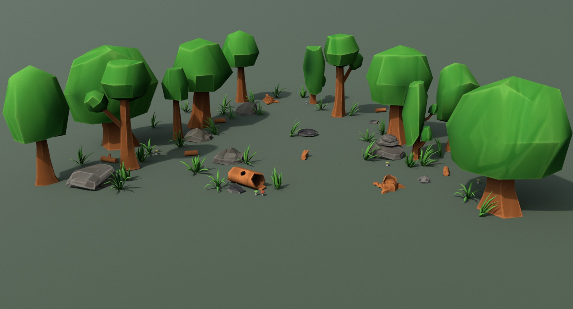 Cartoon forest tree 3D model - TurboSquid 1316592