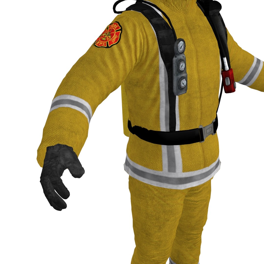 3d Fireman Ready Model