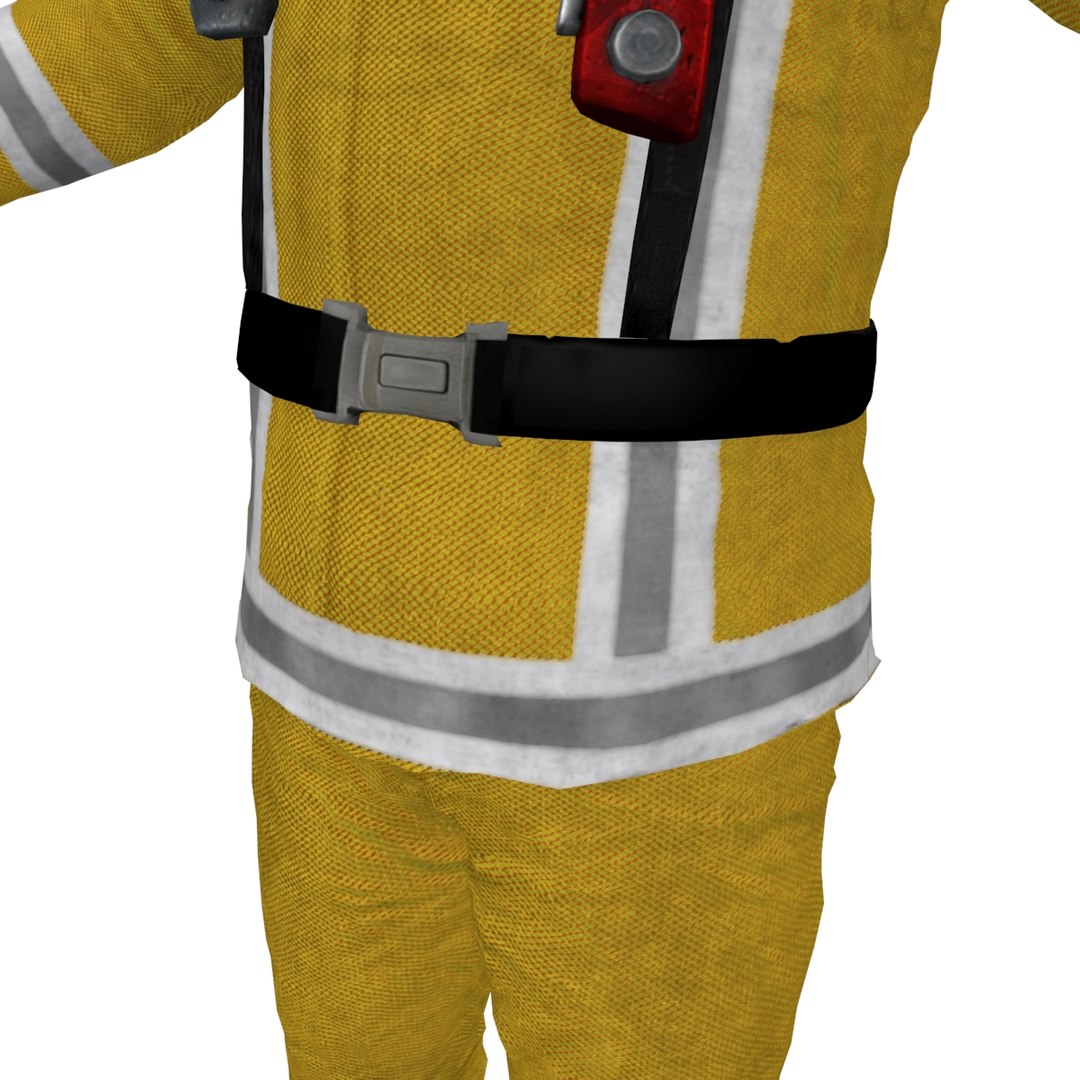 3d Fireman Ready Model